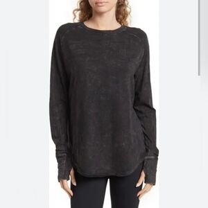 Z by Zella 2-pack: long sleeve vintage washed relaxed tee thumbholes Black sz Sm